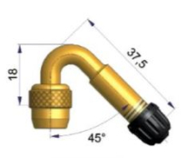 RIGID BENT BRASS VALVE EXTENSION 45° RIGID BENT BRASS VALVE EXTENSION 45°